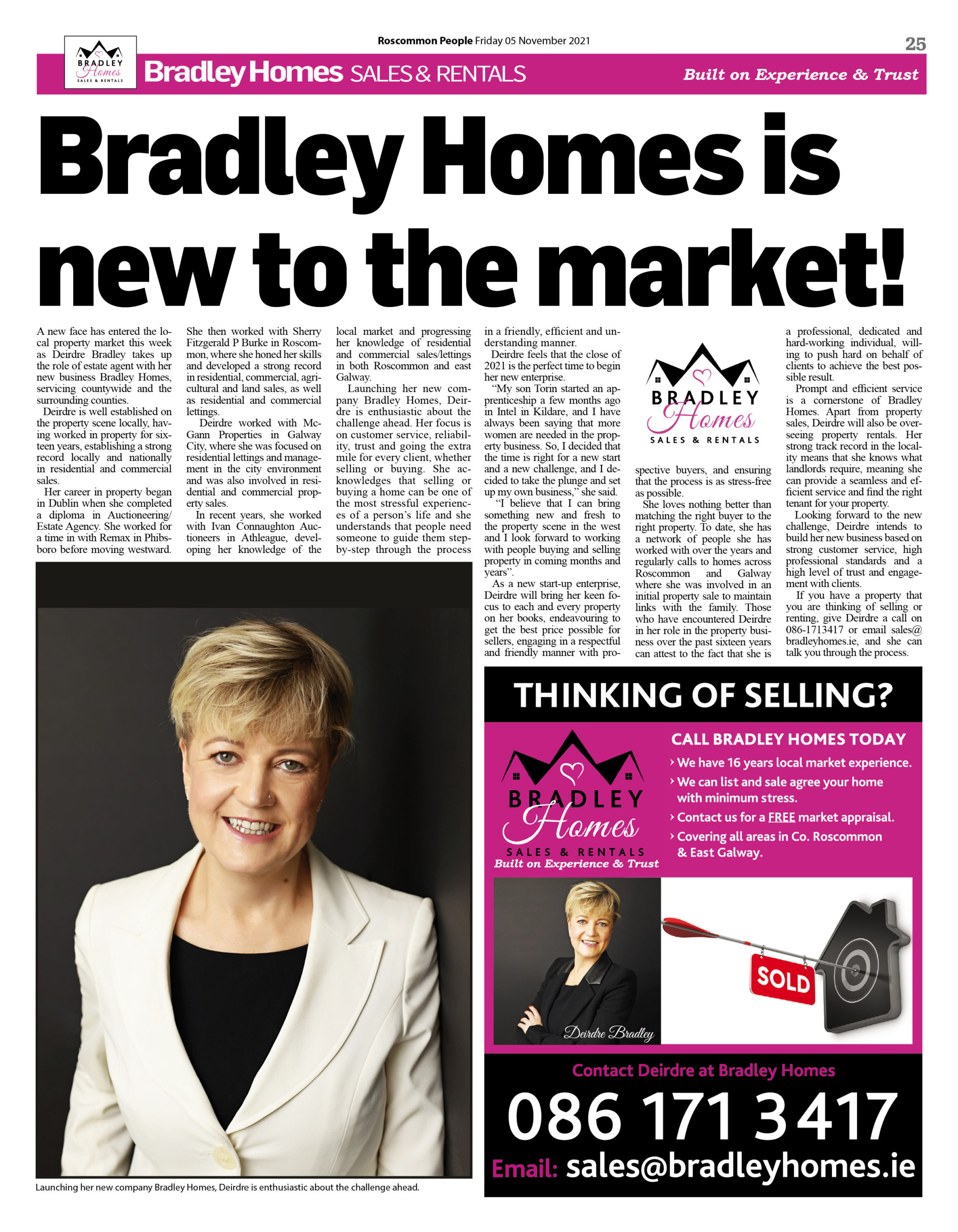 Bradley Homes is new to the market! Bradley Homes
